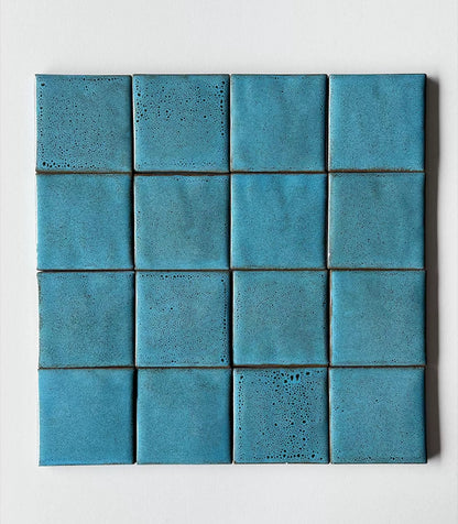 Lucente Artisan Glazed Ceramic Tile - Aegean Blue