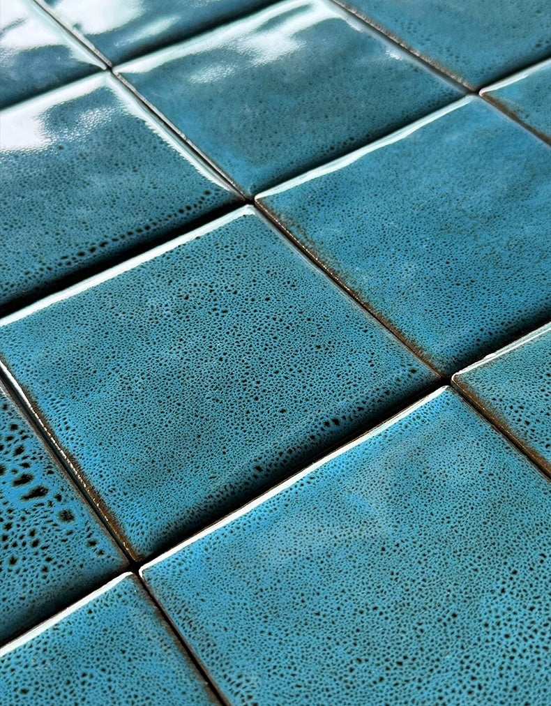 Lucente Artisan Glazed Ceramic Tile - Aegean Blue