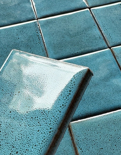 Lucente Artisan Glazed Ceramic Tile - Aegean Blue
