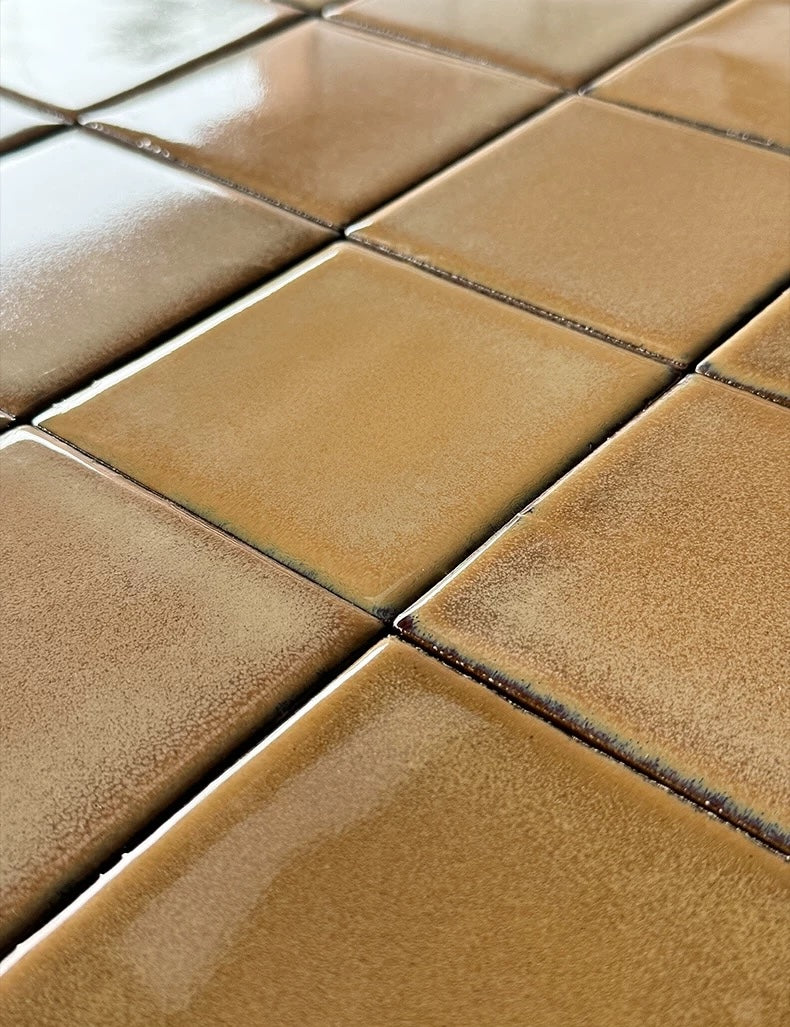 Lucente Artisan Glazed Ceramic Tile - Tuscan Amber