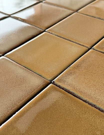 Lucente Artisan Glazed Ceramic Tile - Tuscan Amber