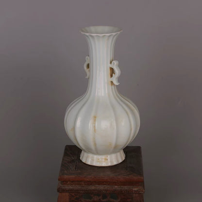Fluted Blanc de Chine Porcelain Vase