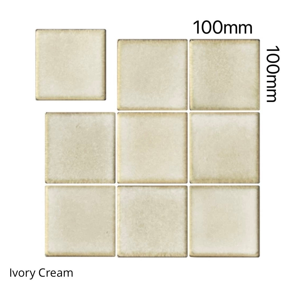 Lucente Artisan Glazed Ceramic Tile - Ivory Cream