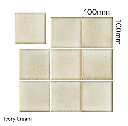 Lucente Artisan Glazed Ceramic Tile - Ivory Cream