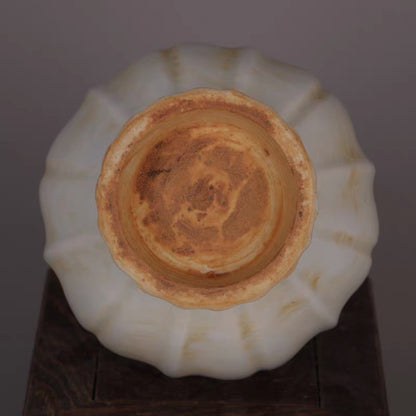 Fluted Blanc de Chine Porcelain Vase