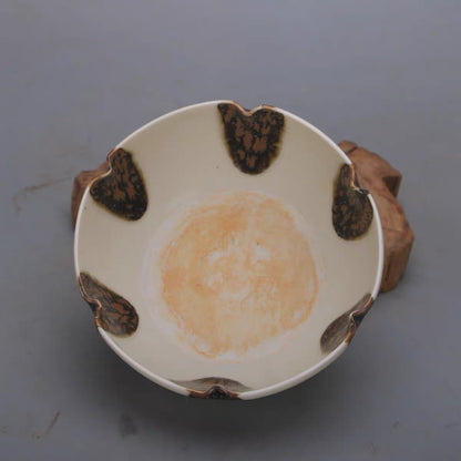 Leopard Spot Glaze Porcelain Teapot with Matching Bowl