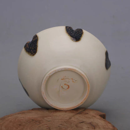 Leopard Spot Glaze Porcelain Teapot with Matching Bowl