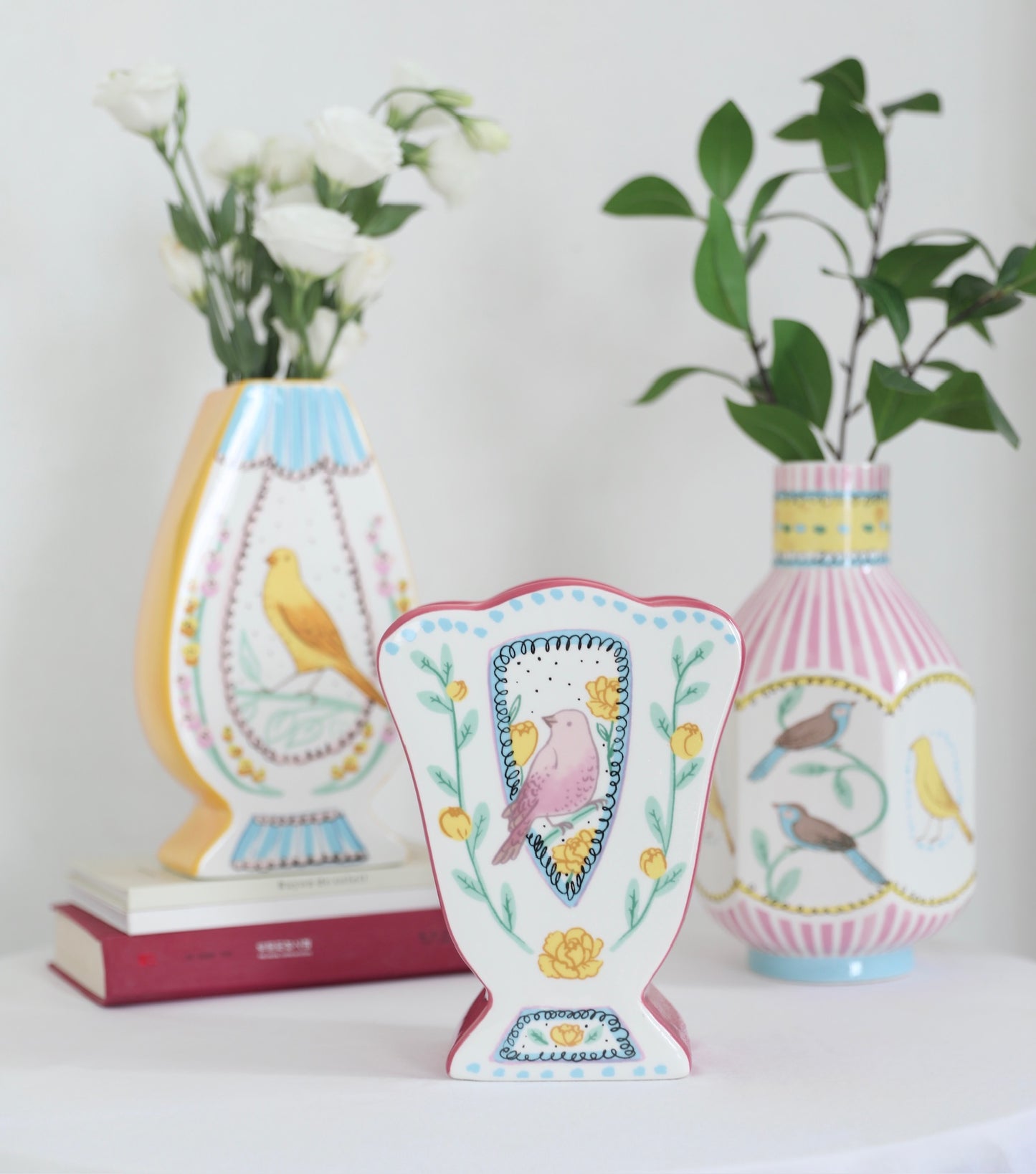 Songbird Ceramic Vase Collection