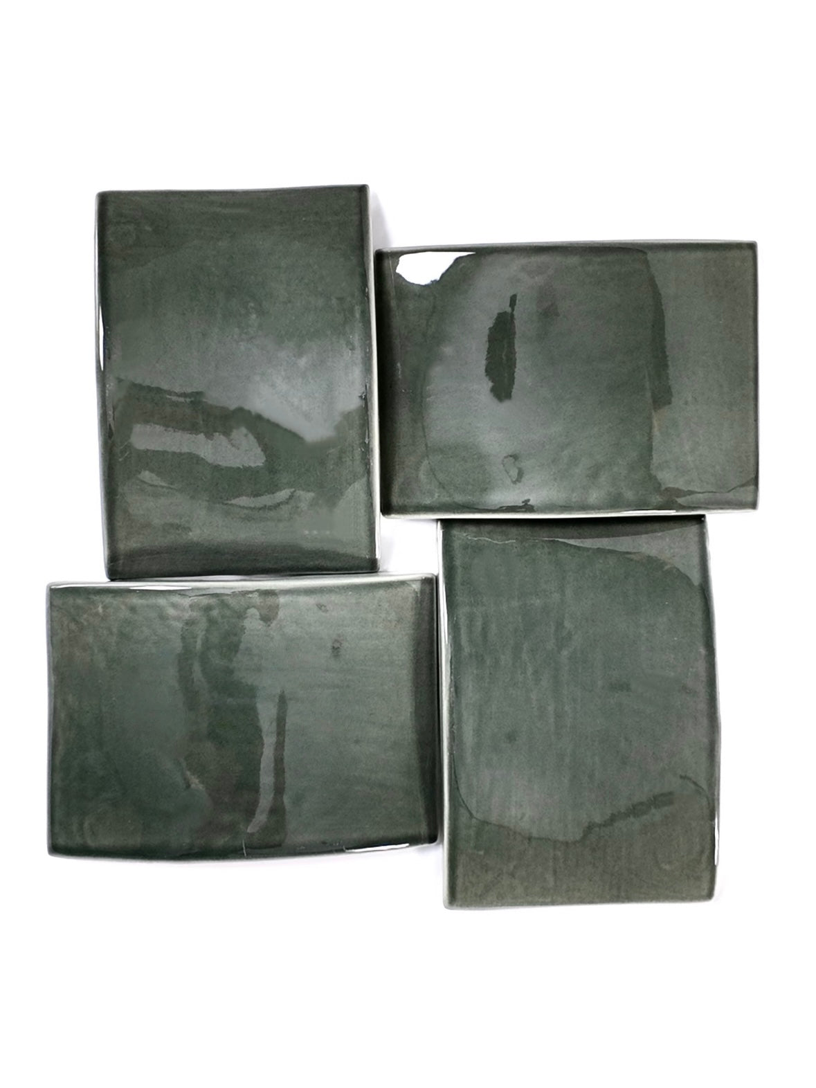 Curved Olive Handmade Ceramic Tile