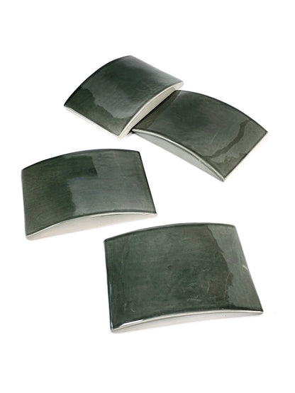 Curved Olive Handmade Ceramic Tile