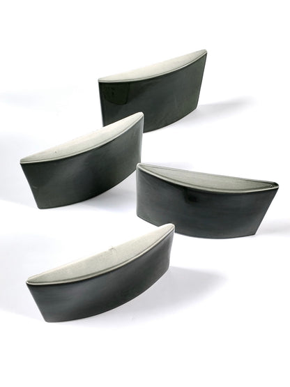 Curved Olive Handmade Ceramic Tile