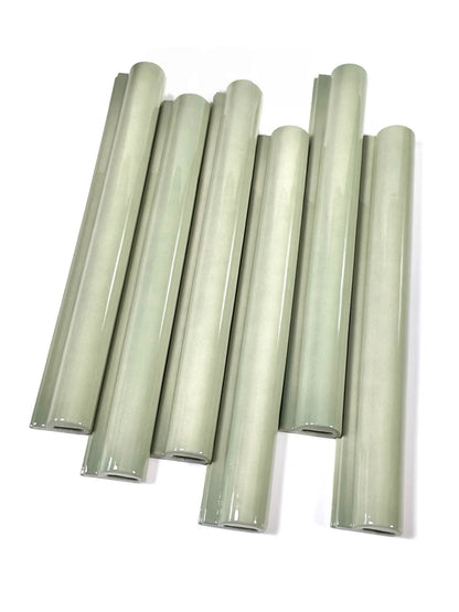 Sage Half-Round Handmade Ceramic Tile