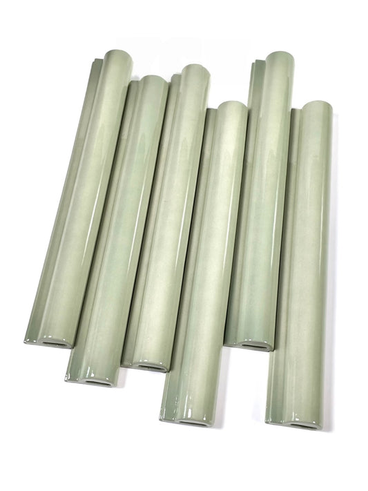 Sage Half-Round Handmade Ceramic Tile