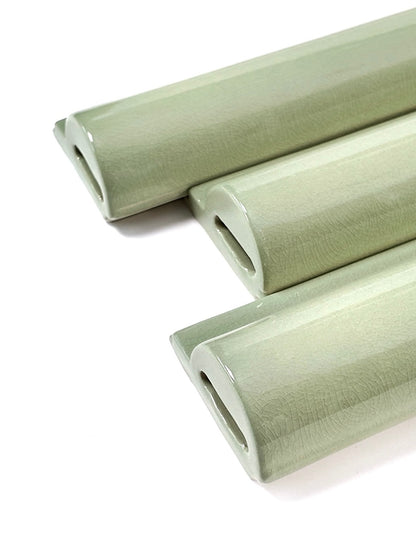 Sage Half-Round Handmade Ceramic Tile