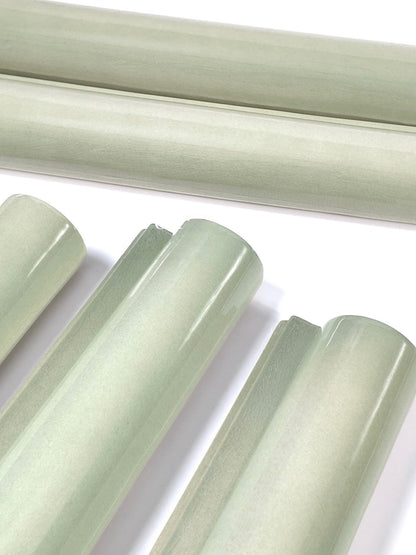 Sage Half-Round Handmade Ceramic Tile