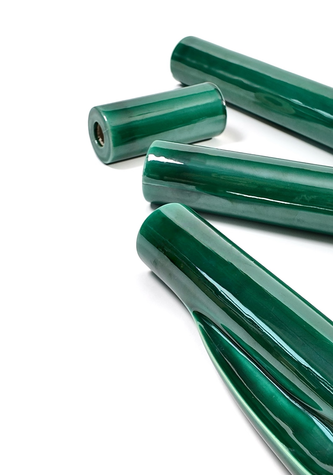 Emerald Bamboo Node Ceramic Tube Tile