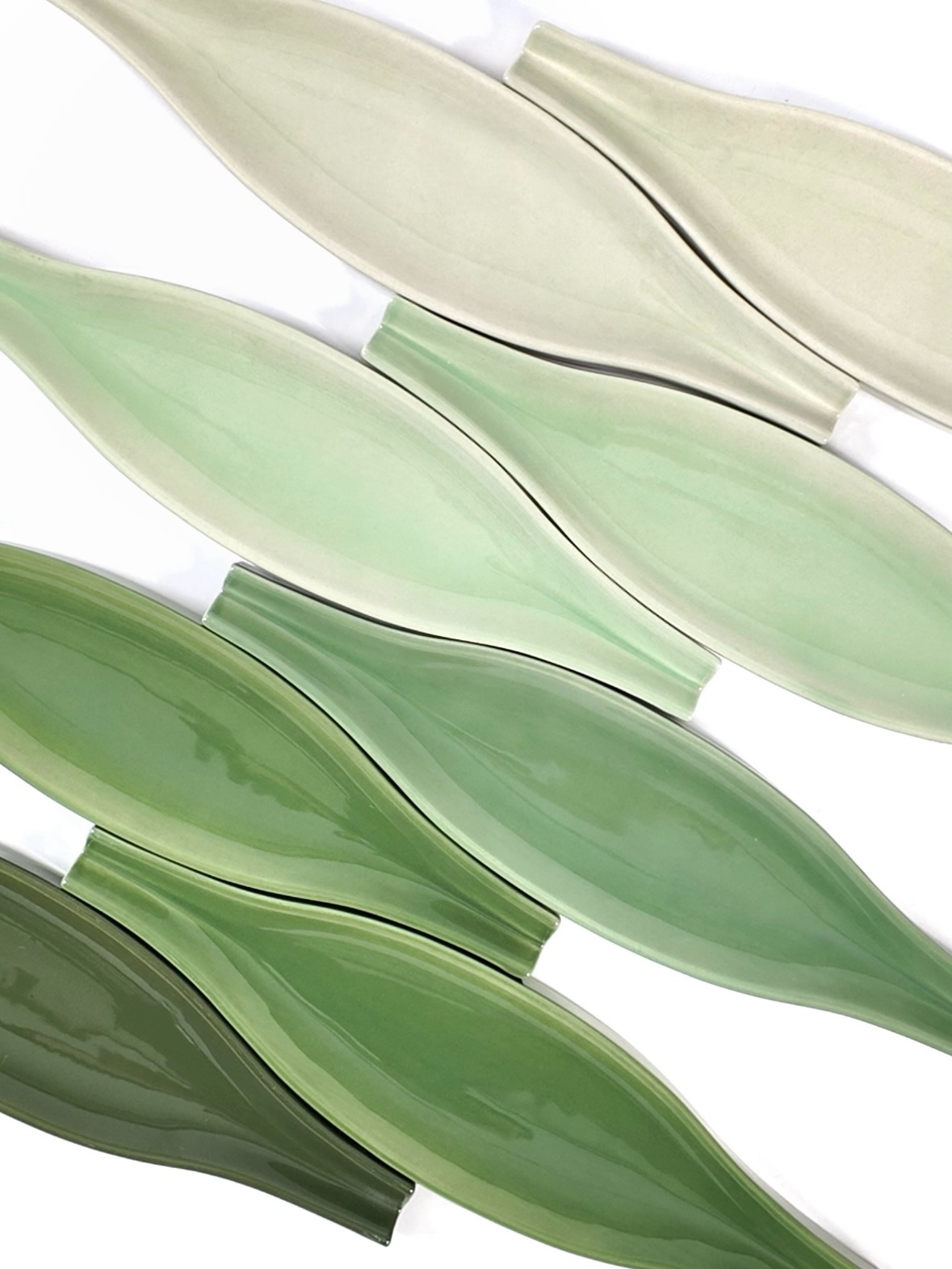 Botanical Leaf Ceramic Wall Tile