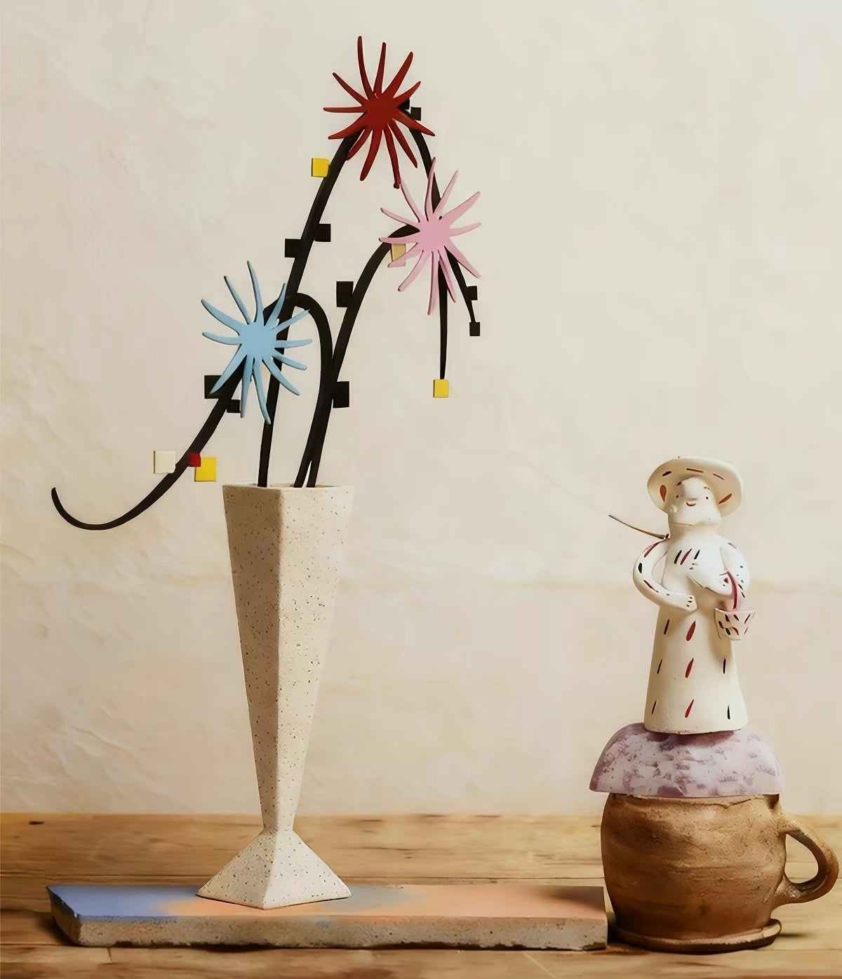 Rotating Flower Sculpture