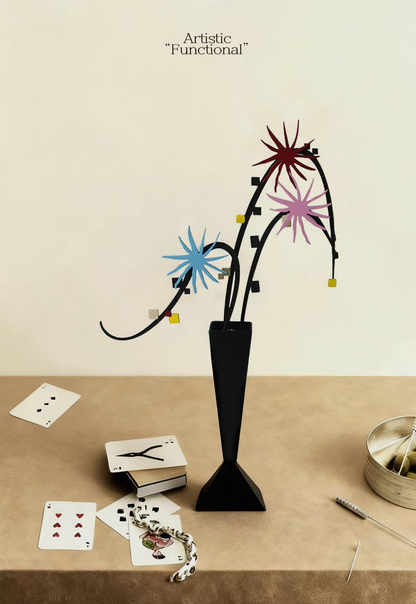 Rotating Flower Sculpture