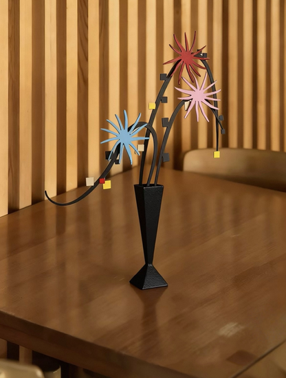Rotating Flower Sculpture