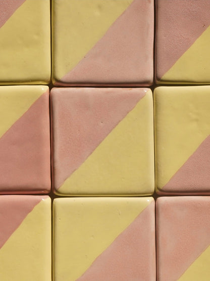 Sorbet Divide Handmade Ceramic Tile