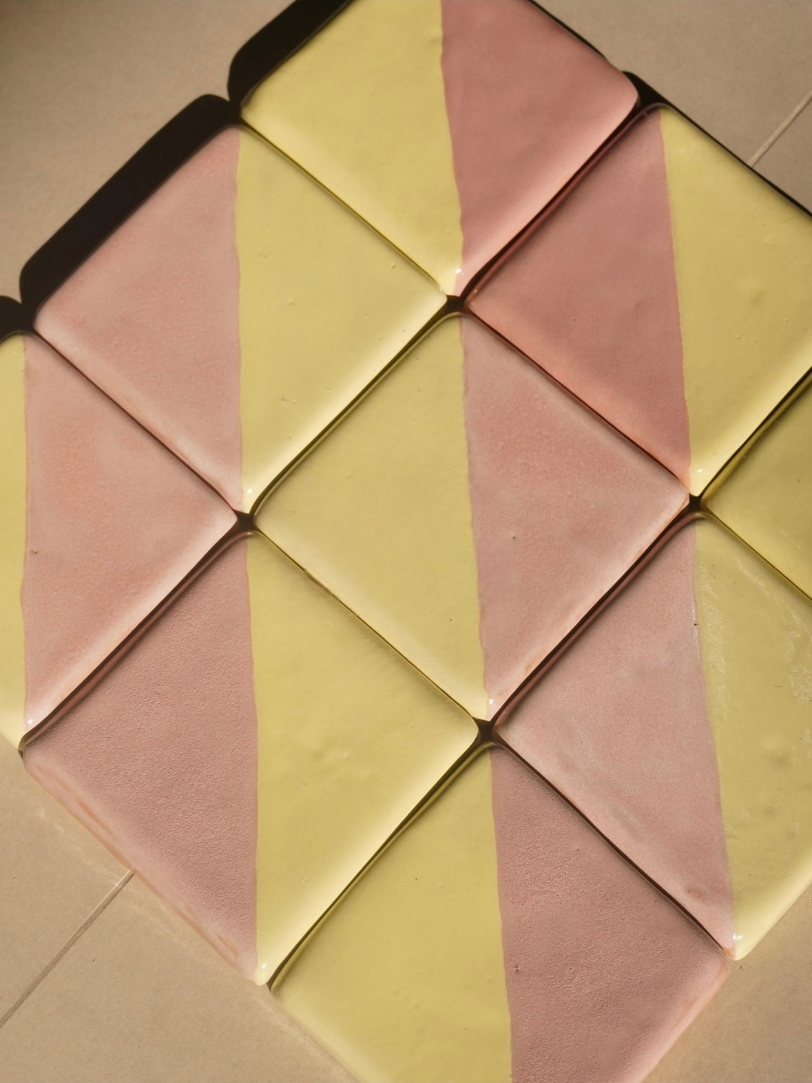 Sorbet Divide Handmade Ceramic Tile