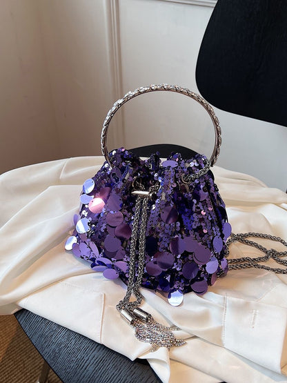 Celestial Lumière Sequin Bag lilac