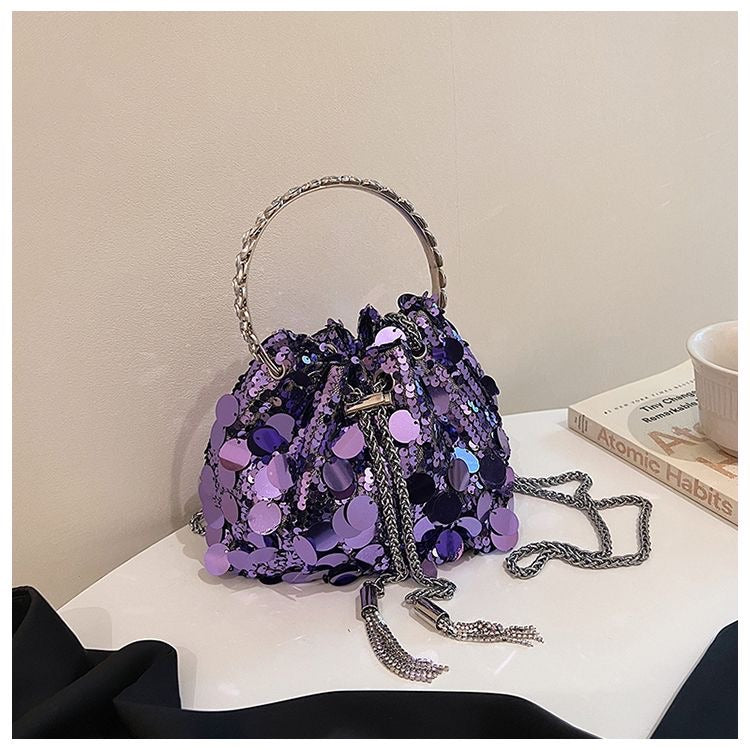 Celestial Lumière Sequin Bag lilac