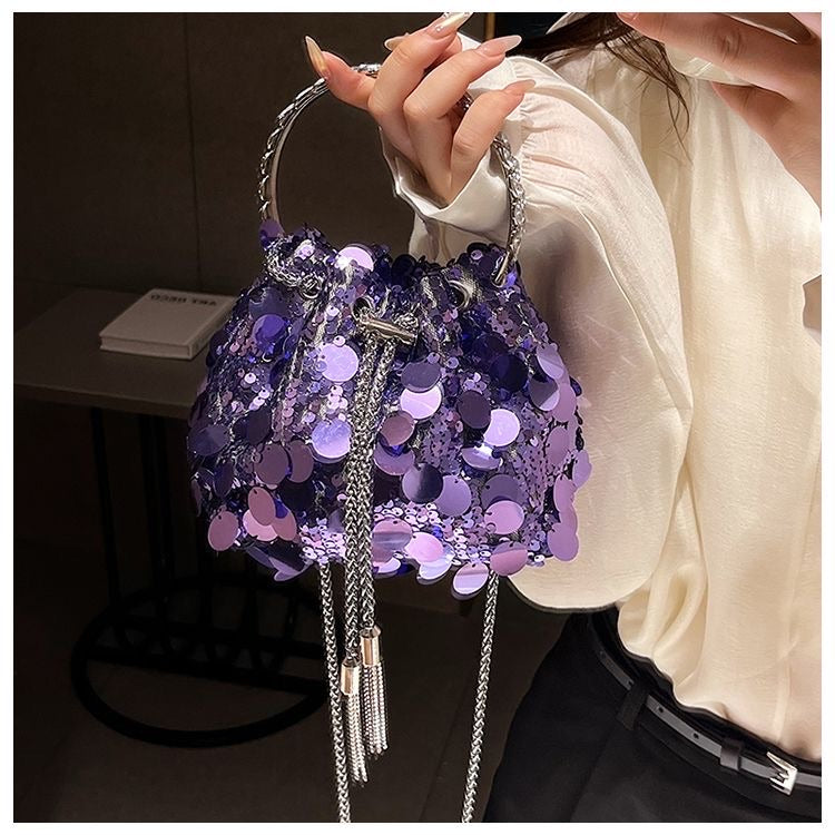 Celestial Lumière Sequin Bag lilac