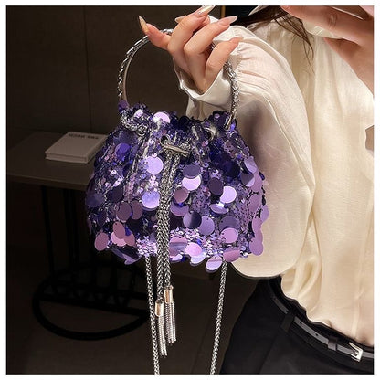 Celestial Lumière Sequin Bag lilac