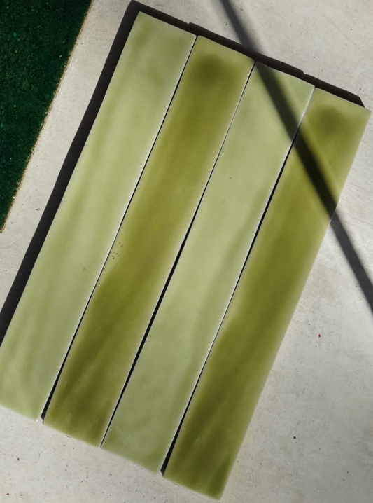 Jade Mist Custom Handmade Elongated Tiles