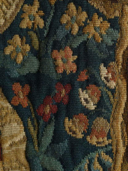 Grape Harvest Jacquard Tapestry — 20th Century French Wall Hanging by La Filandière