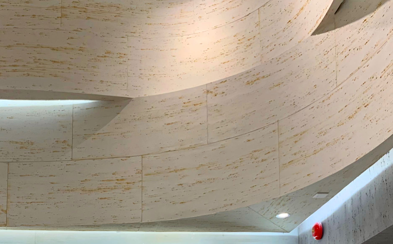 Platinum Gold Travertine Soft Stone Panel