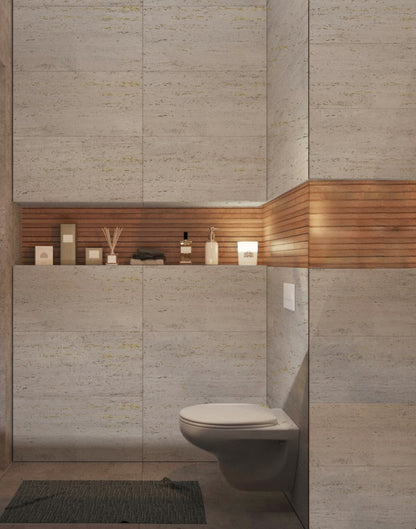 Platinum Gold Travertine Soft Stone Panel