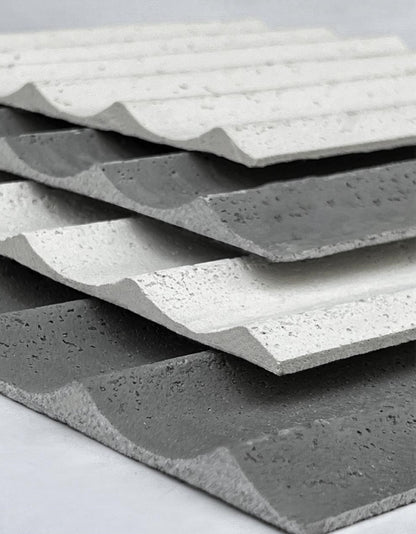 Cement Gray Ripple Soft Stone Panel