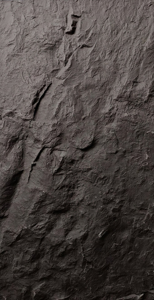 Charcoal Chisel-Cut Stone Soft Stone Panel