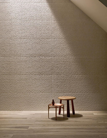 Ivory Ridgecut Soft Stone Panel