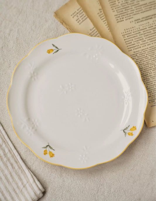Sunny Bloom Porcelain Plate