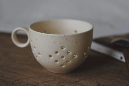Speckled Ceramic Loop Handle Mini Colander