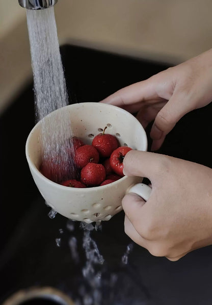 Speckled Ceramic Loop Handle Mini Colander
