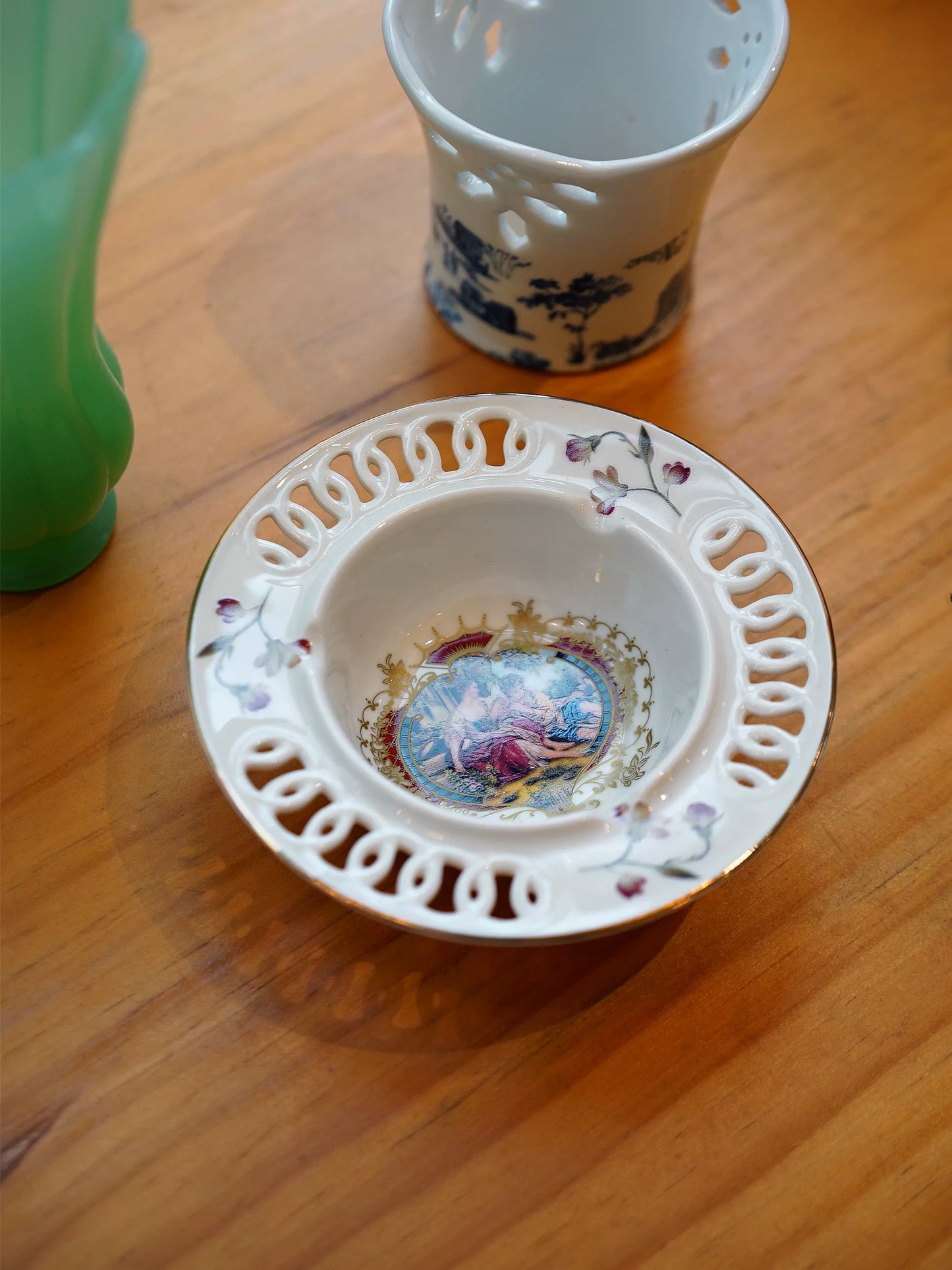 Rococo Ceramic Reticulated Dish