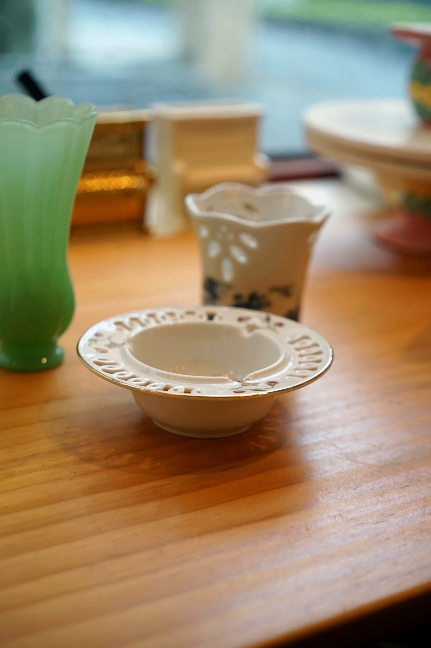 Rococo Ceramic Reticulated Dish