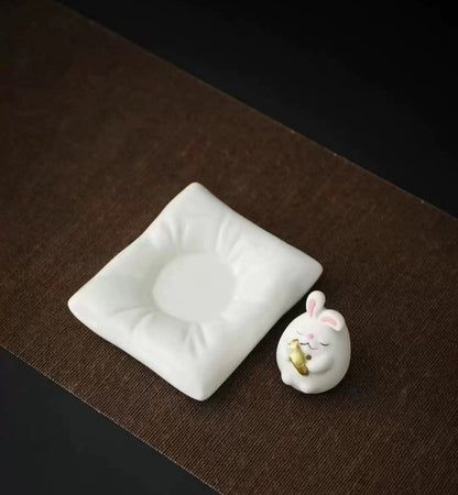 Serenity Bunny Ceramic Incense Holder