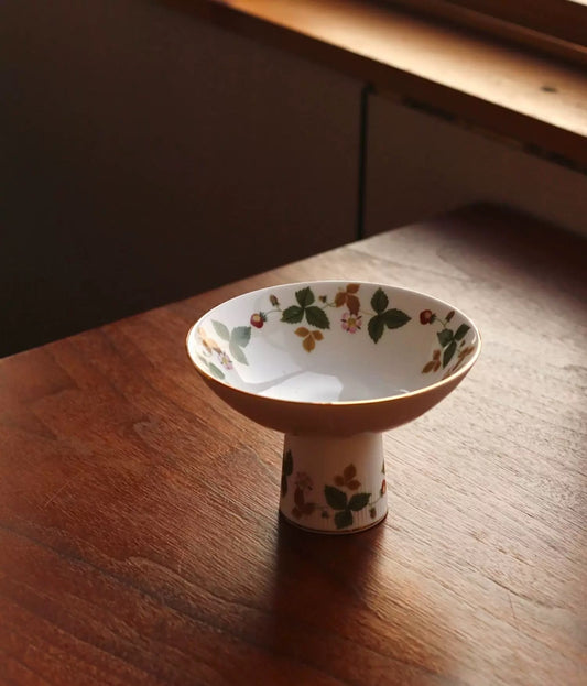 Wild Strawberry Pedestal Dessert Dish