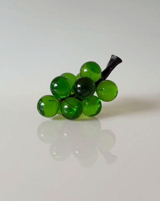 Green Resin Grape Cluster Sculpture – USA, 1960s