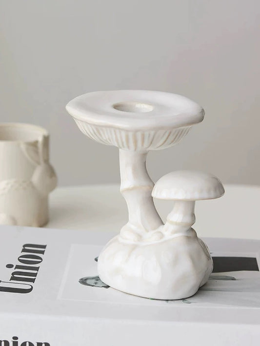Ceramic Mushroom Grove Candle Holder