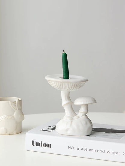 Ceramic Mushroom Grove Candle Holder