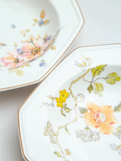 Botanical Octagonal Ceramic Plate Set