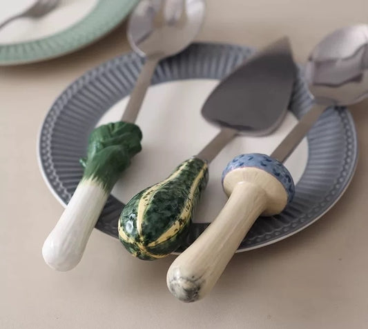 Garden Bounty Ceramic Serving Utensil Set