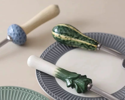 Garden Bounty Ceramic Serving Utensil Set